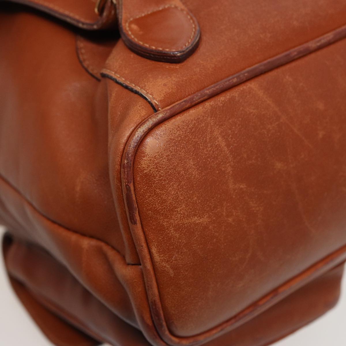 GUCCI Bamboo Backpack Leather Brown 003 2058 0016 76808