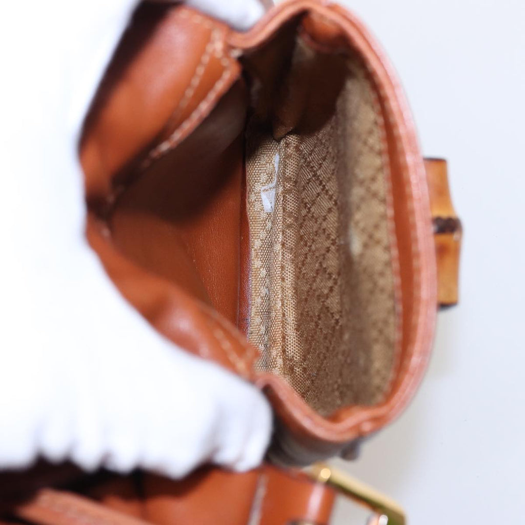 GUCCI Bamboo Backpack Leather Brown 003 2058 0016 76808