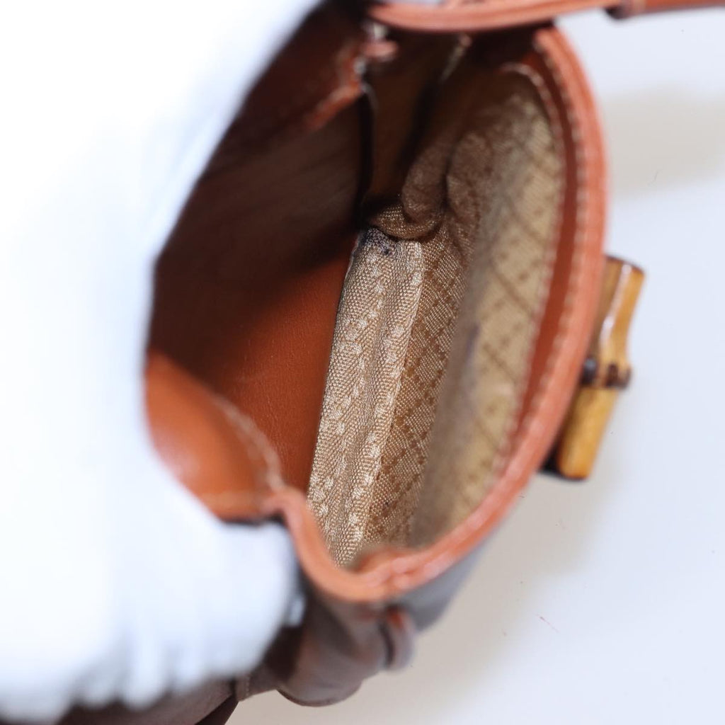 GUCCI Bamboo Backpack Leather Brown 003 2058 0016 76808