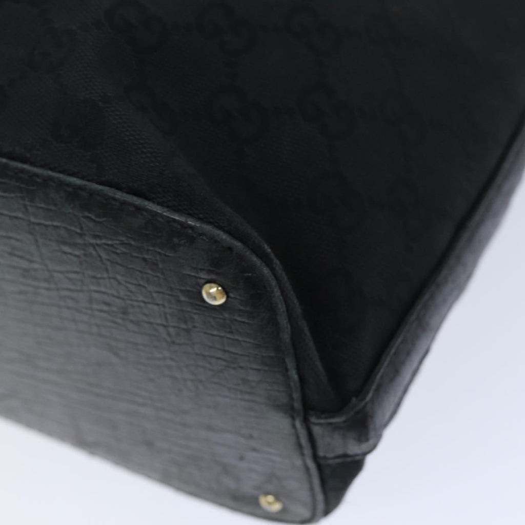GUCCI Horsebit GG Canvas Hand Bag Black 137385 76810