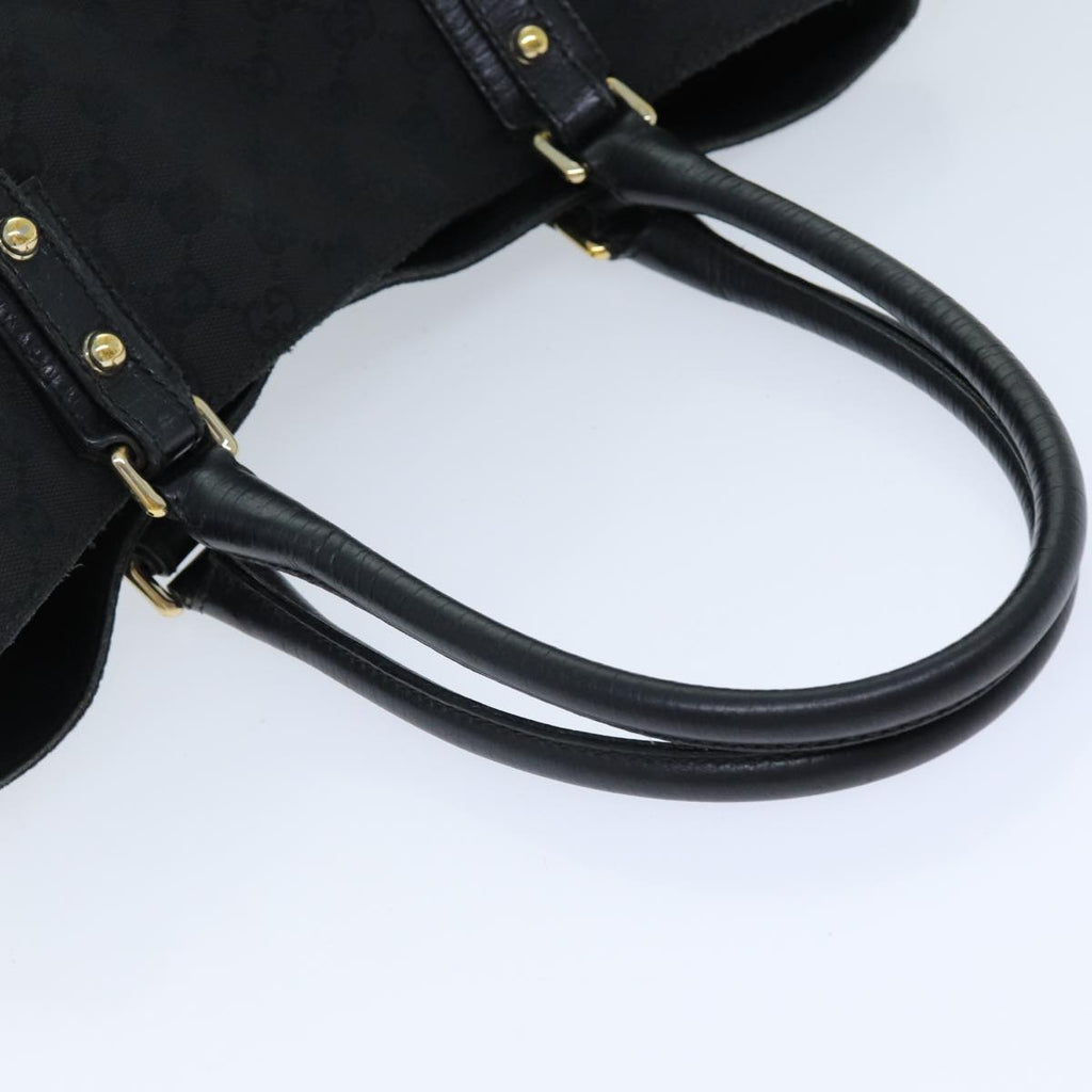 GUCCI Horsebit GG Canvas Hand Bag Black 137385 76810