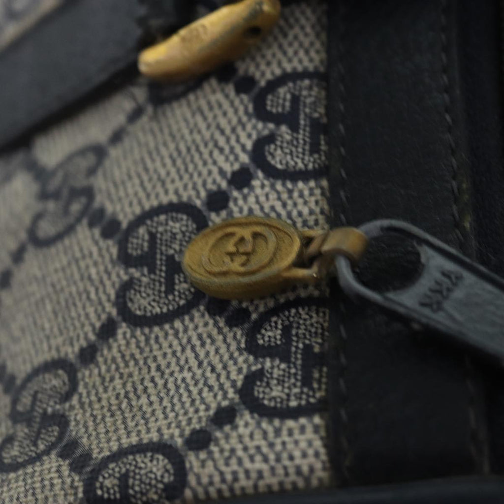 GUCCI GG Supreme Sherry Line Boston Bag PVC Navy Red 39 02 006 76811