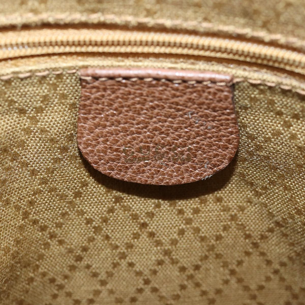 GUCCI Bamboo Hand Bag Suede Brown 76832