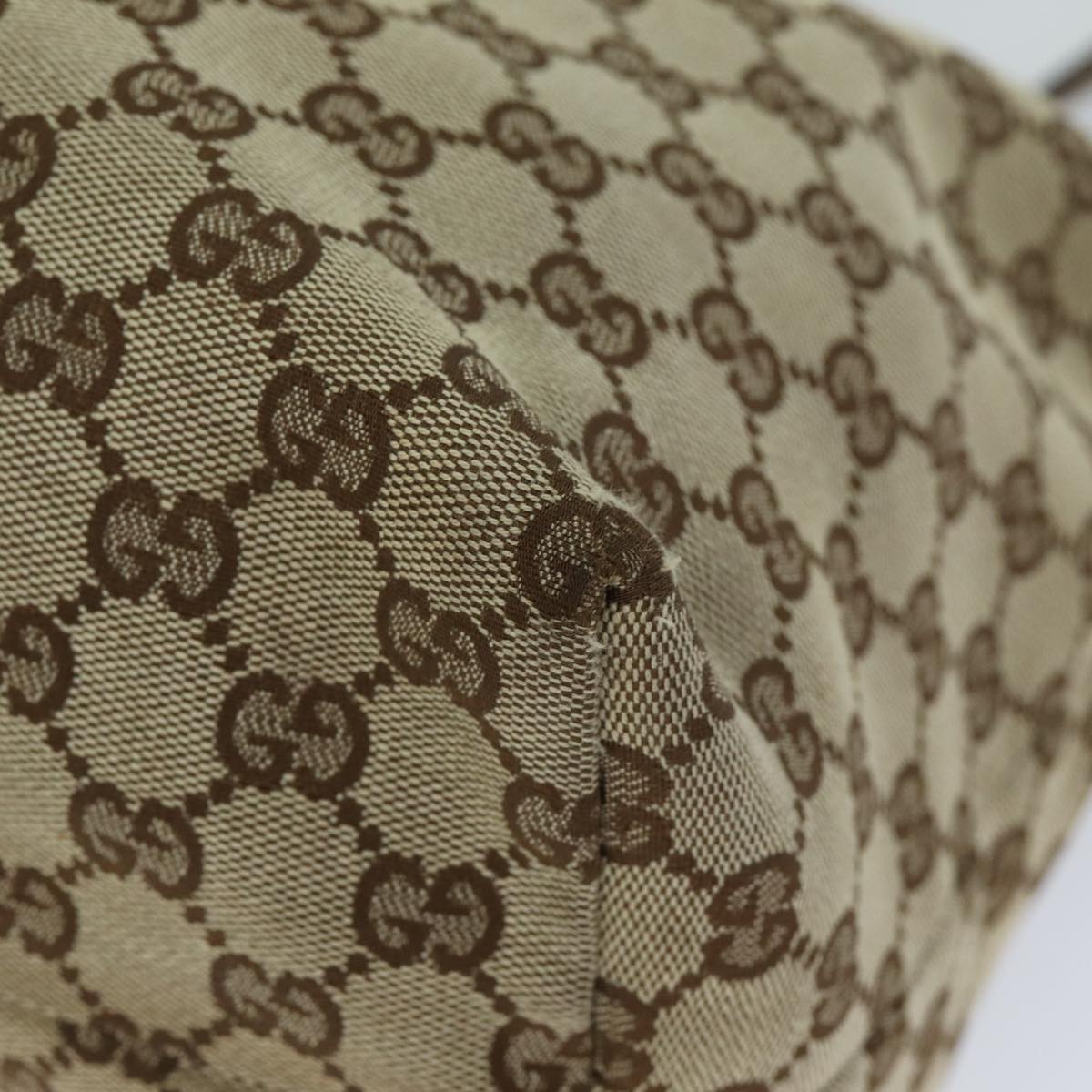 GUCCI GG Canvas Tote Bag Beige 218780 76843