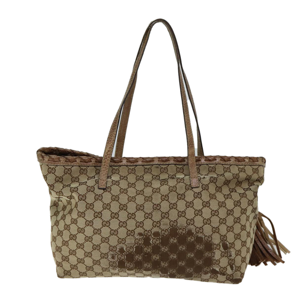 GUCCI GG Canvas Tote Bag Beige 218780 76843