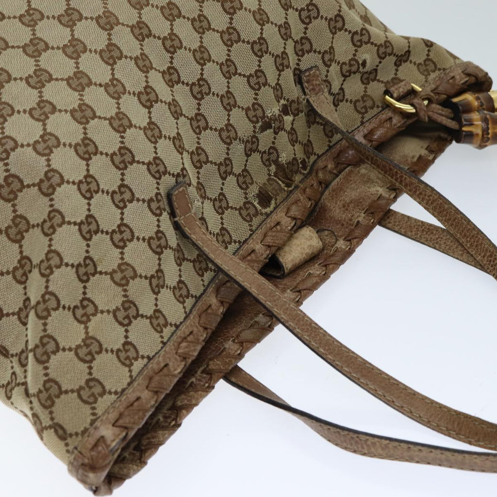GUCCI GG Canvas Tote Bag Beige 218780 76843