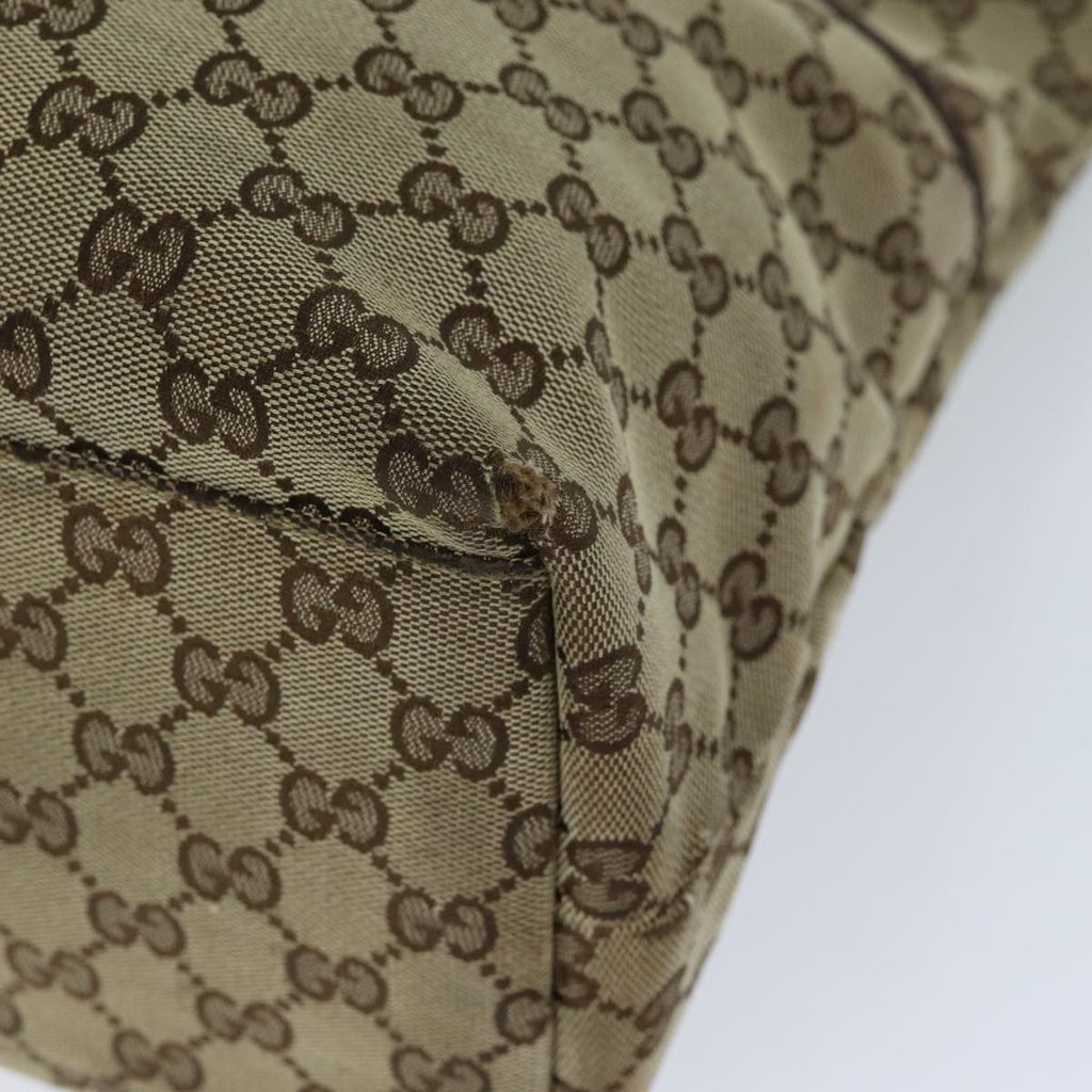 GUCCI GG Canvas Web Sherry Line Tote Bag Beige Red Green 155524 76844