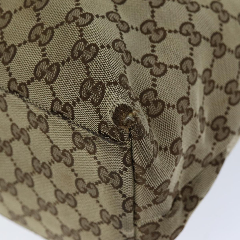 GUCCI GG Canvas Web Sherry Line Tote Bag Beige Red Green 155524 76844