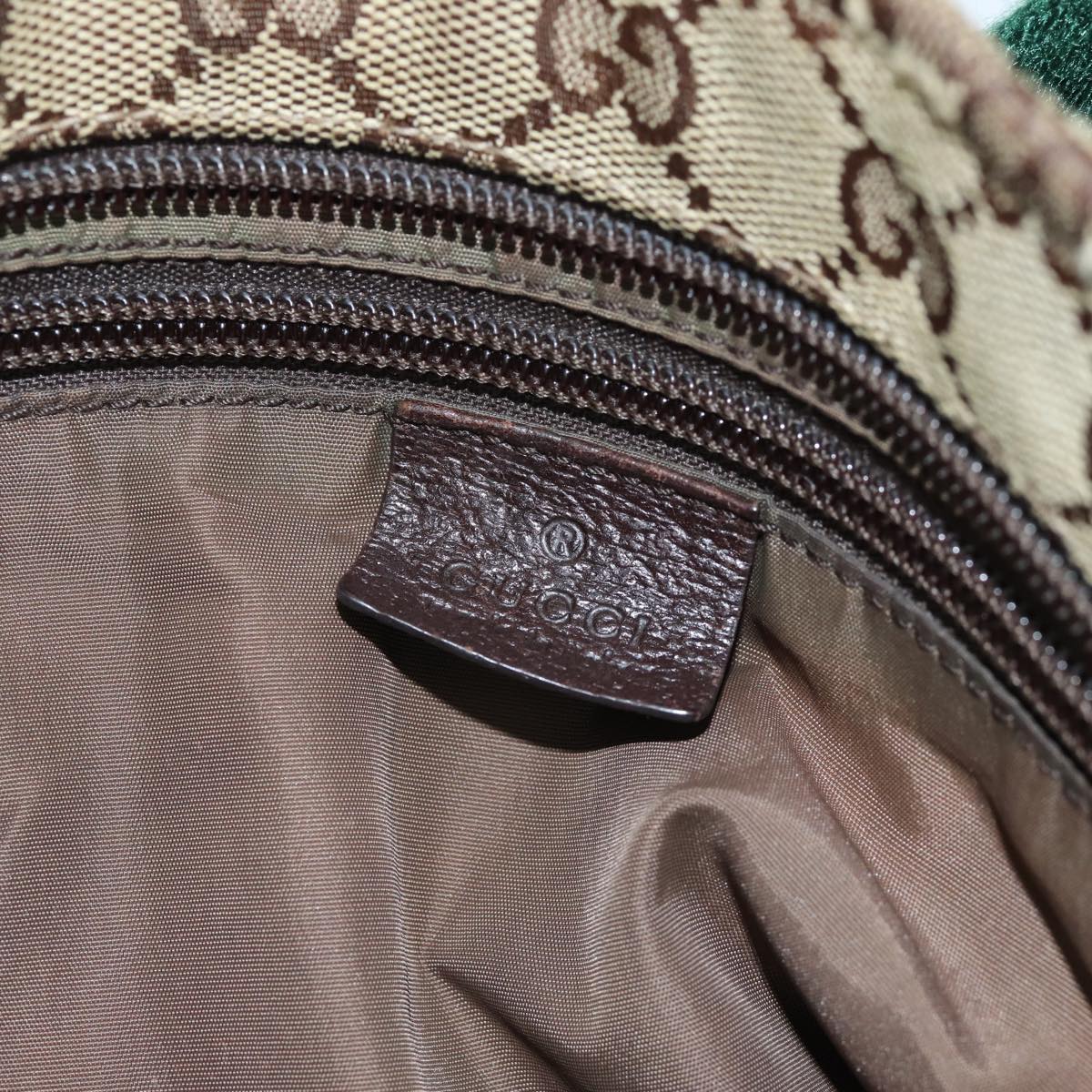 GUCCI GG Canvas Web Sherry Line Tote Bag Beige Red Green 155524 76844