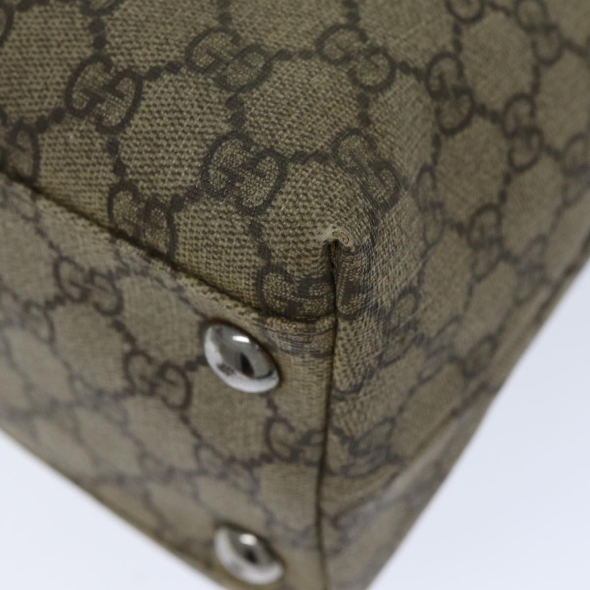 GUCCI GG Supreme Tote Bag PVC Beige 114288 76885
