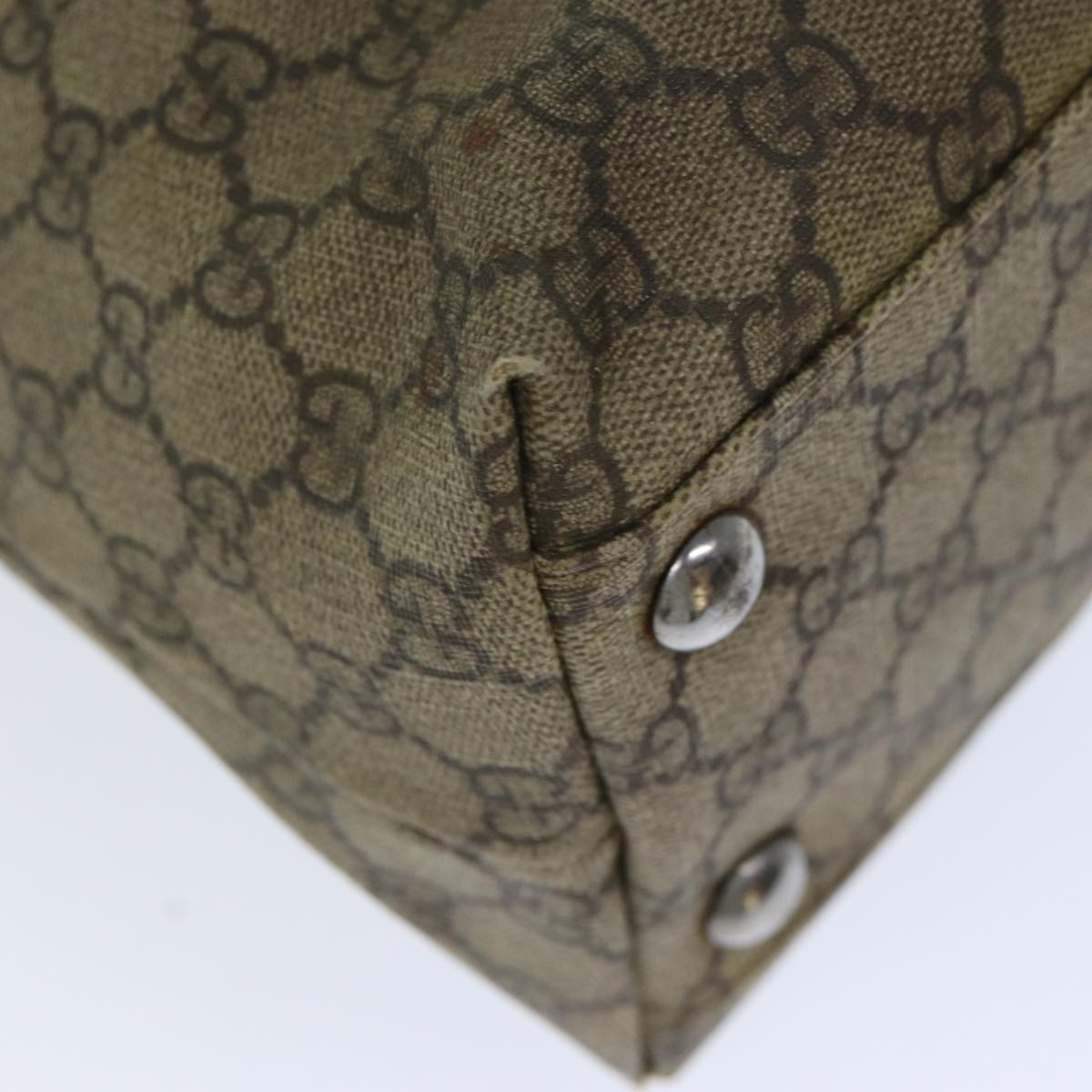 GUCCI GG Supreme Tote Bag PVC Beige 114288 76885