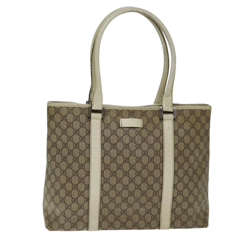 GUCCI GG Supreme Tote Bag PVC Beige 114288 76885