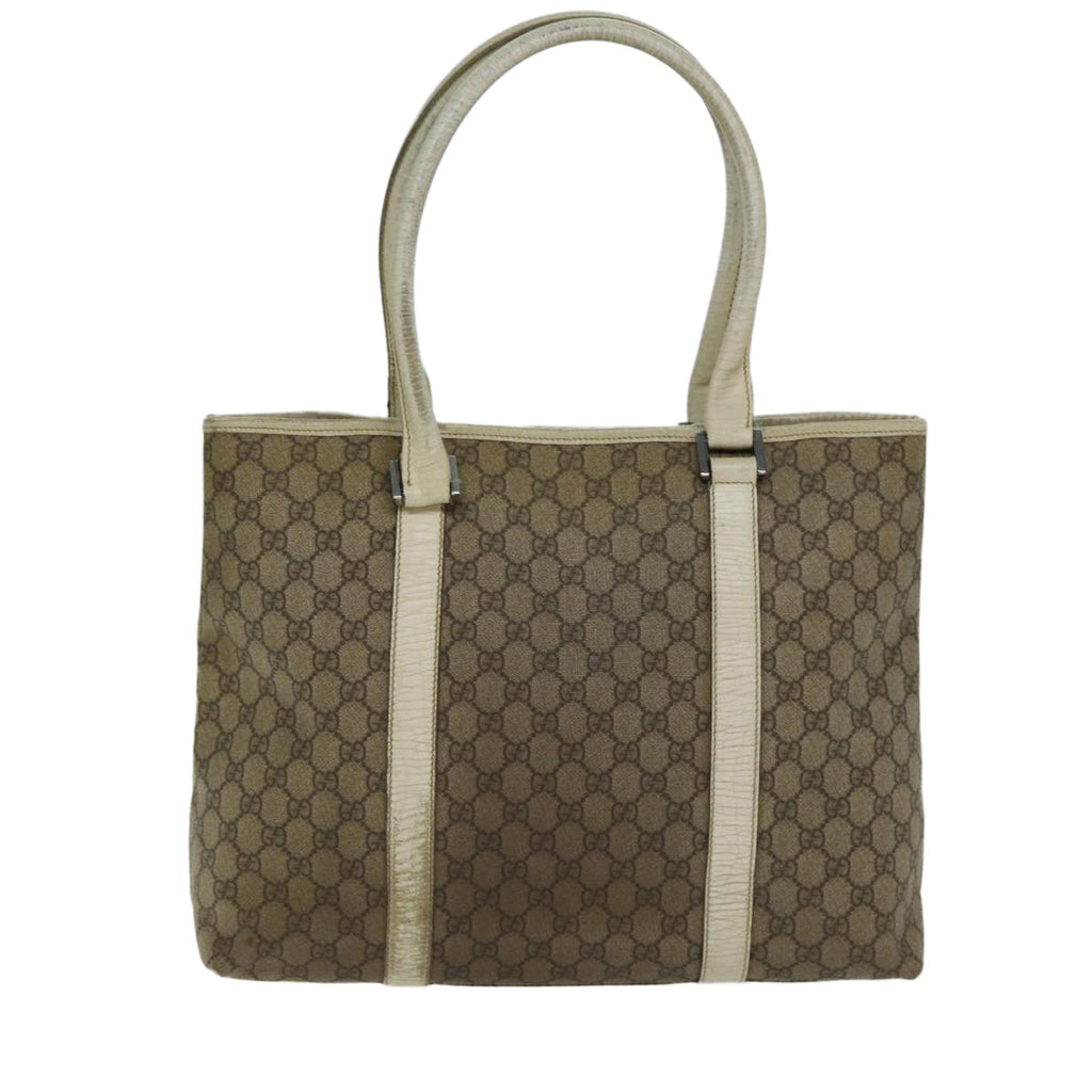 GUCCI GG Supreme Tote Bag PVC Beige 114288 76885