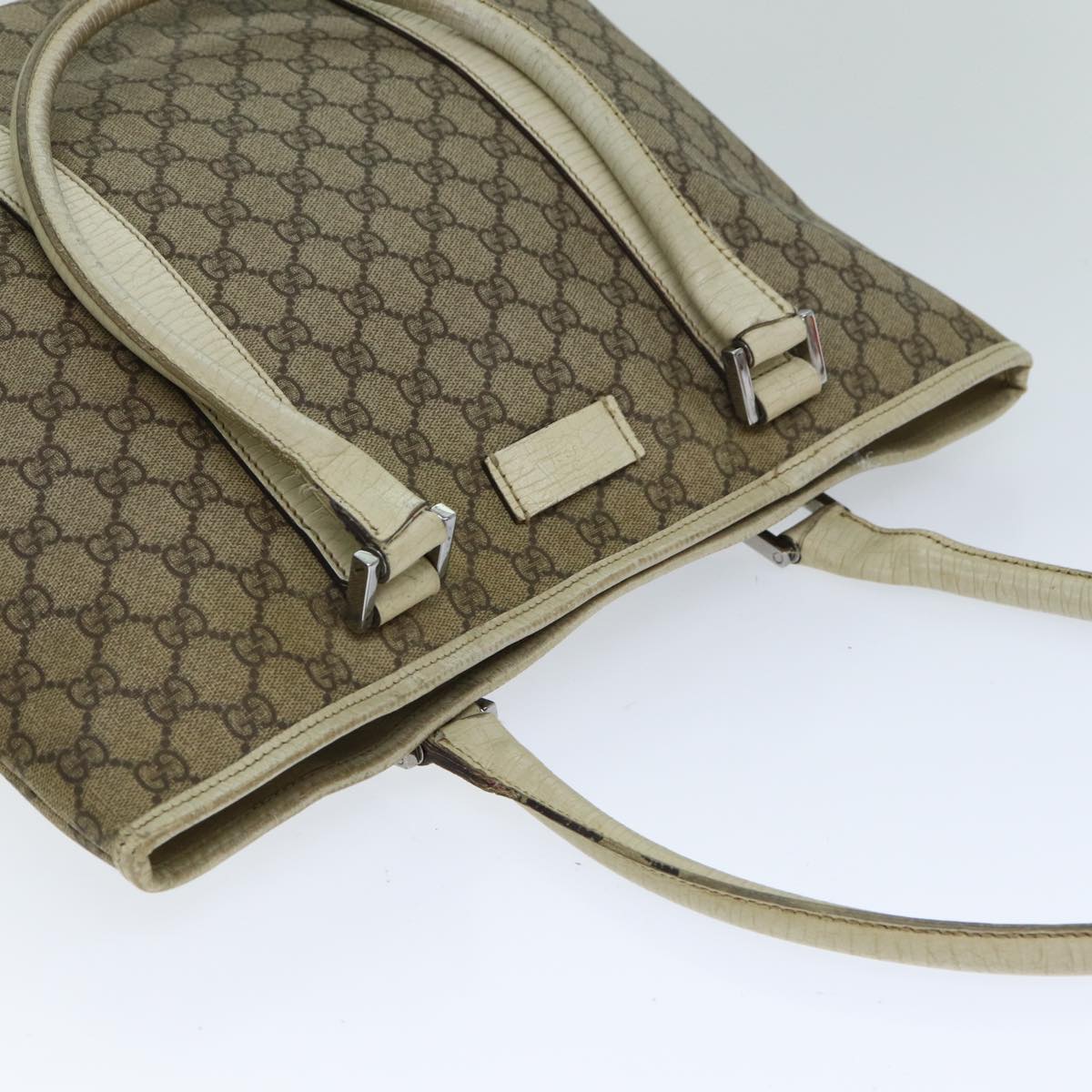 GUCCI GG Supreme Tote Bag PVC Beige 114288 76885