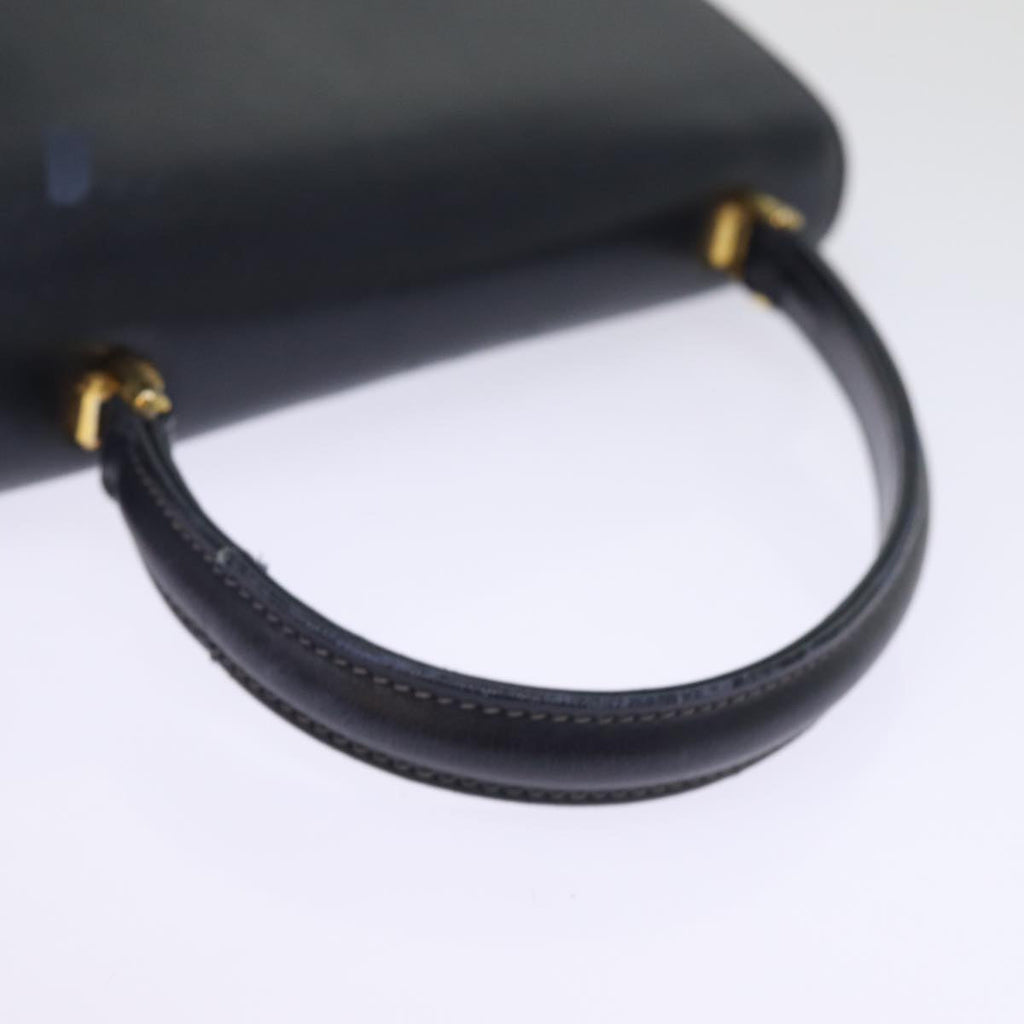 GUCCI Hand Bag Leather Navy 76886