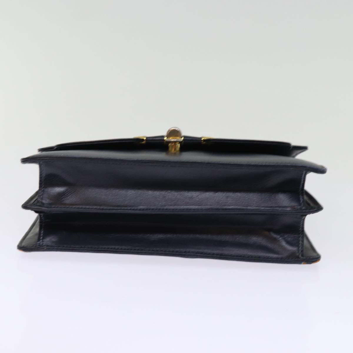 GUCCI Hand Bag Leather Navy 76886