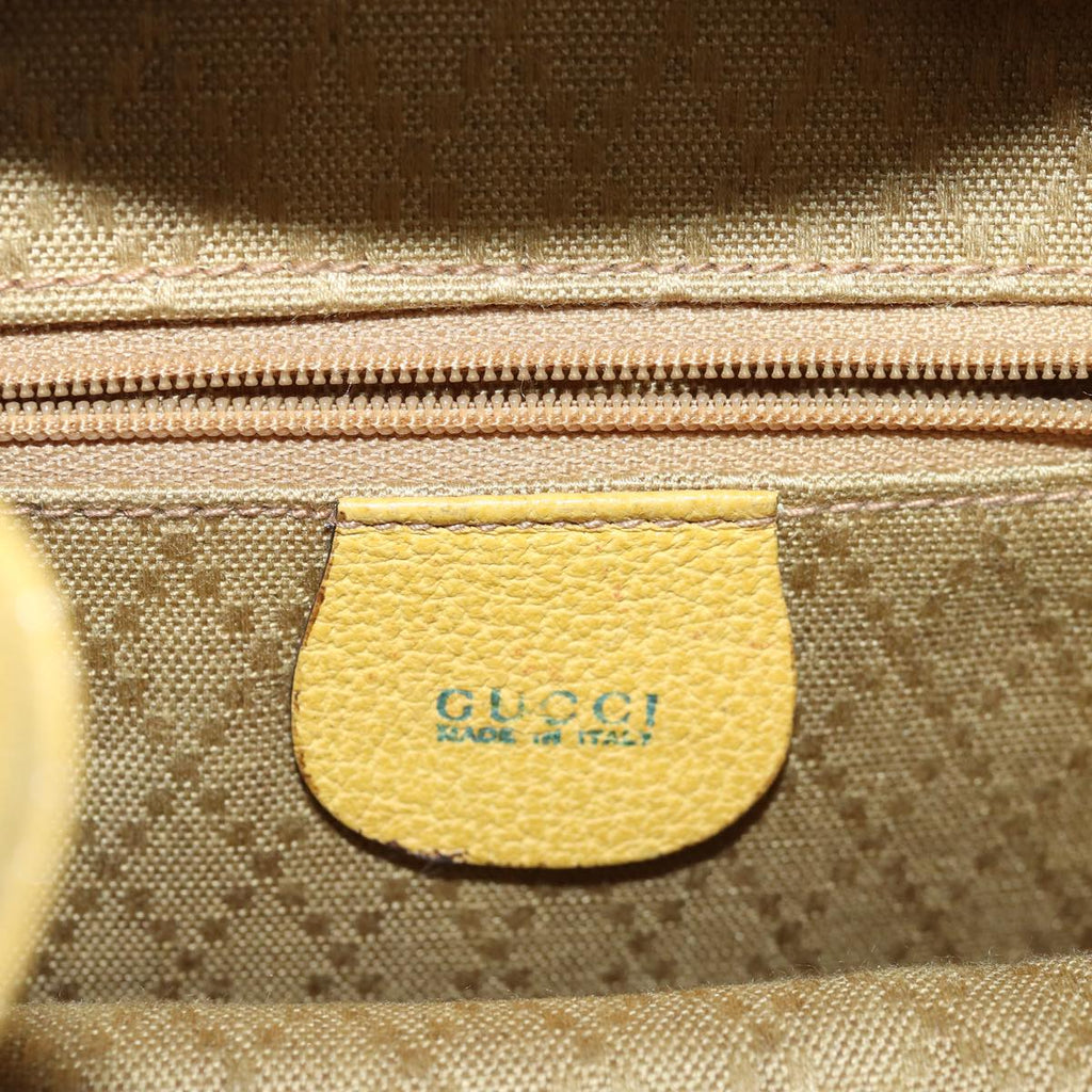 GUCCI Bamboo Backpack Suede Leather Yellow 003 2058 0030 76895