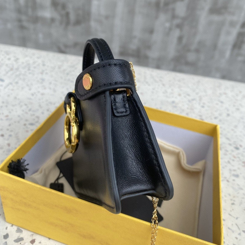 FI Nano GlamI Charm Crossbody Black Bag For Woman 12cm/4.5in