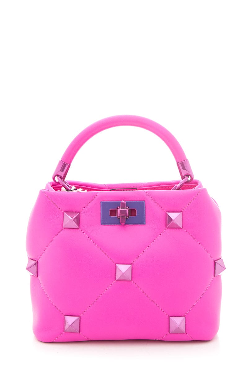 Valentino Garavani Hot Pink Roman Large Stud Handbag