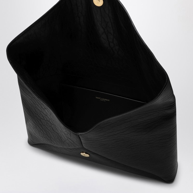Saint Laurent Cassandre Large Black Envelope Clutch Bag Women