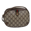 GUCCI GG Supreme Web Sherry Line Shoulder Bag PVC Beige Red 89 02 066 76990