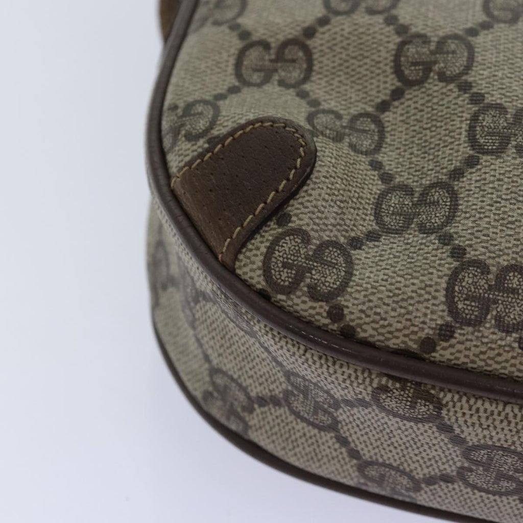 GUCCI GG Supreme Web Sherry Line Shoulder Bag PVC Beige Red 89 02 066 76990