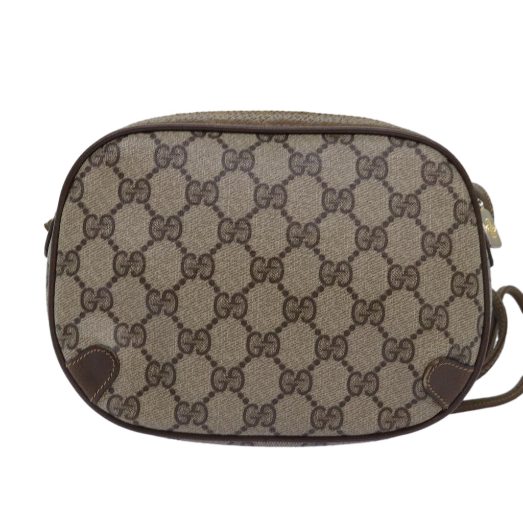 GUCCI GG Supreme Web Sherry Line Shoulder Bag PVC Beige Red 89 02 066 76990