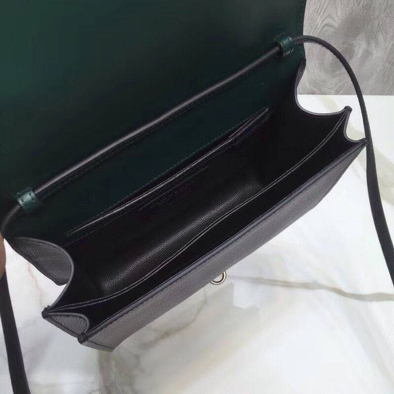 GLAMI Small Macken Colorblock Crossbody Black/Green Bag For Women, Bags 9.5in/24cm