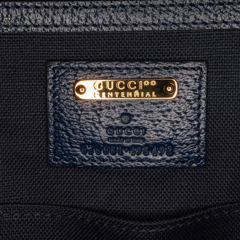 Blue Gucci Medium GG Supreme Kaleidoscope 100 Ophidia Tote