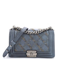 CHANEL Boy Flap Bag Studded Leather Old Medium
