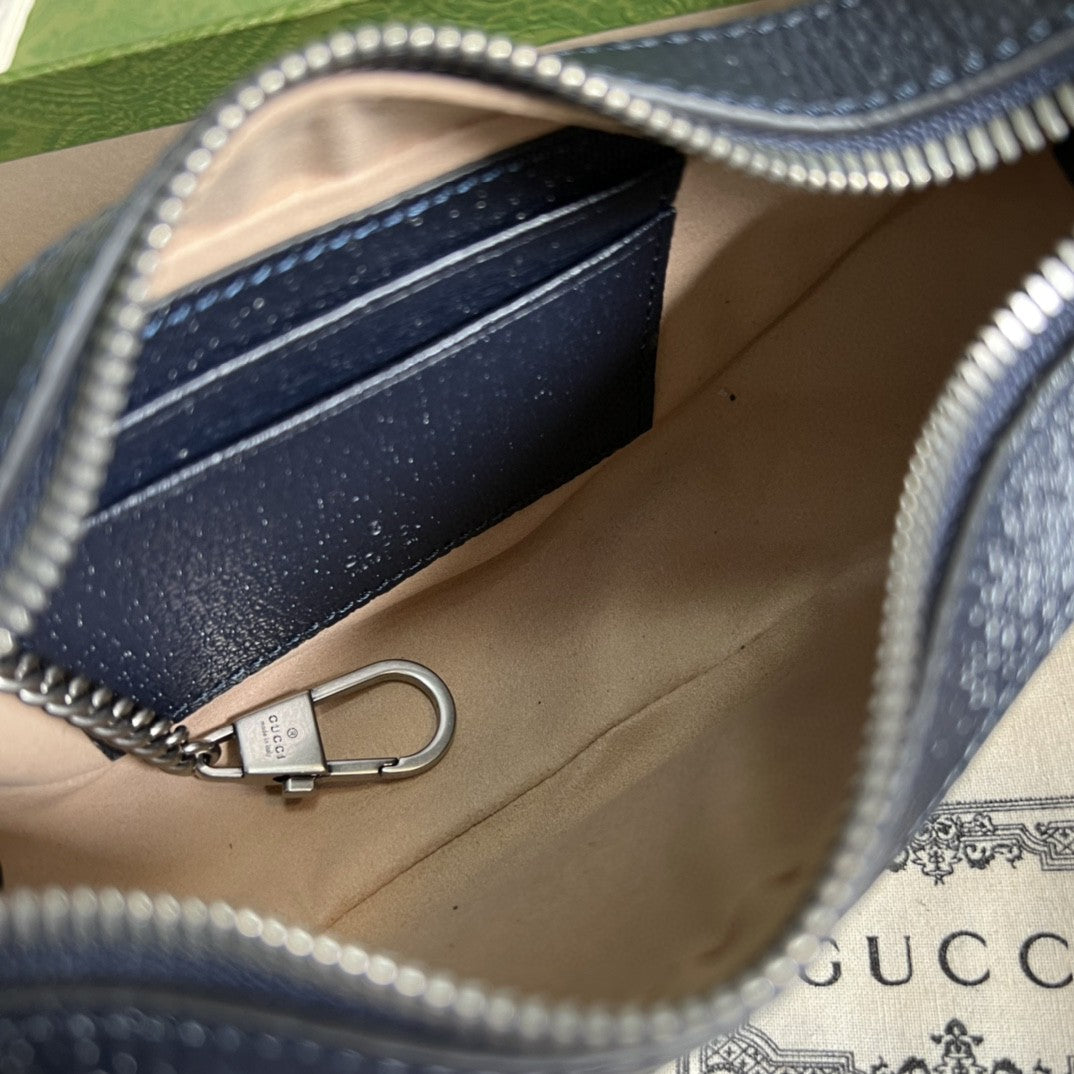 Glami OphiGLAMIa Glami Mini Bag Beige And Blue Glami Supreme Canvas For Women 7.9in/20cm Glami 658551 96IWN 4076