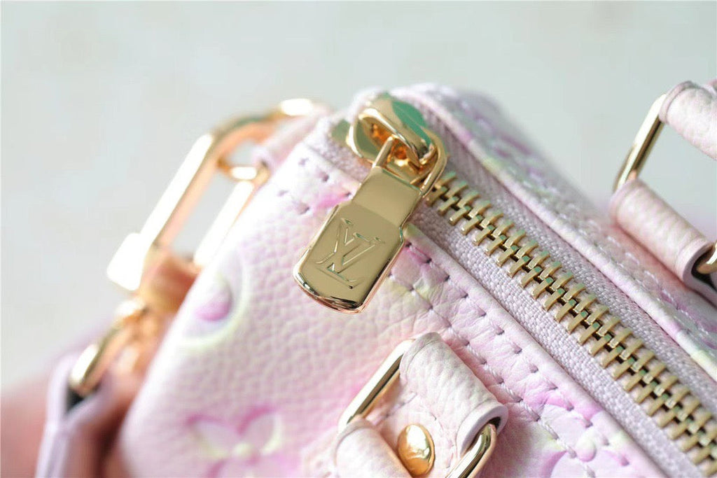 LV Nano Speedy Monogram Empreinte Pink For Women,  Shoulder And Crossbody Bags 16cm/6.3in LV M81508