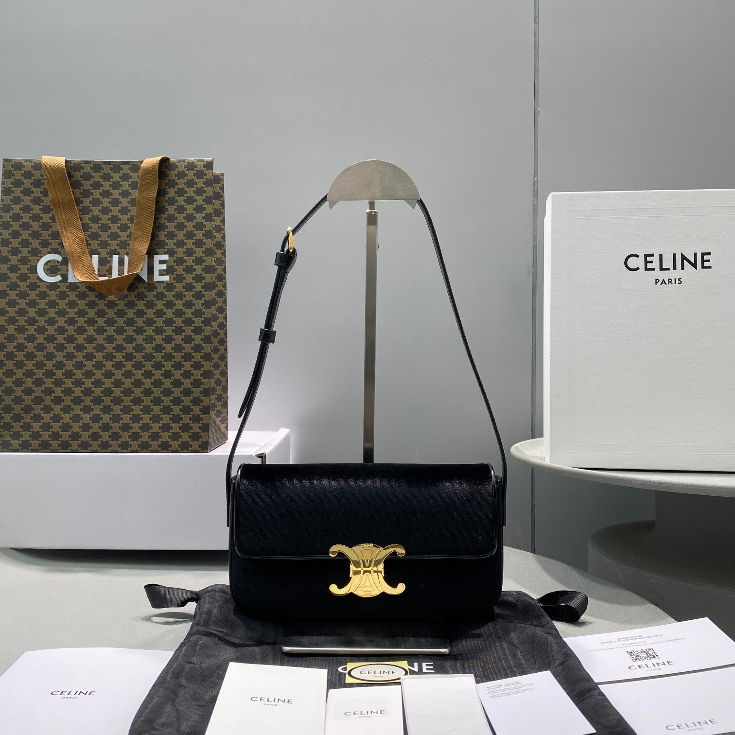 GLAMI Triomphe Shoulder Bag Black For Women 8in/20cmÃƒâ€šÃ‚Â 
