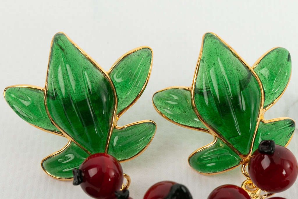 Boucles d'oreilles en pÃƒÆ’Ã‚Â¢te de verre Augustine