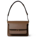 Marni Trunk Bag In Brown Leather Woman