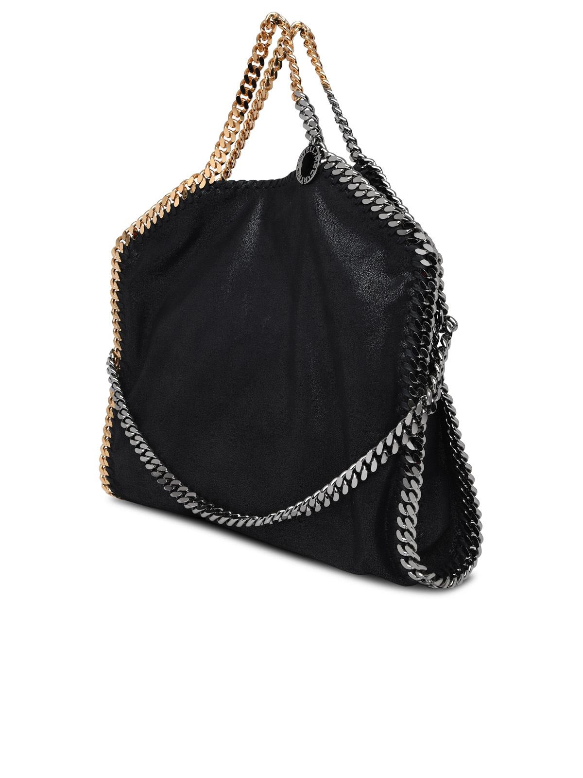 Stella Mccartney Black Polyester Falabella 3 Chain Bag Woman