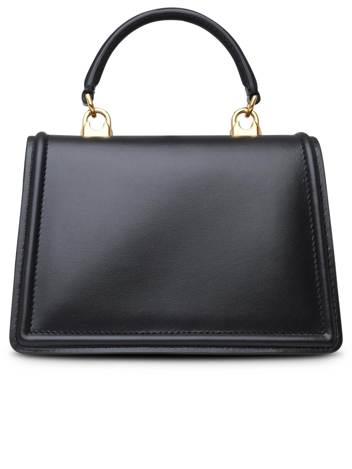 Dolce & Gabbana Small Black Leather Devotion Bag Woman