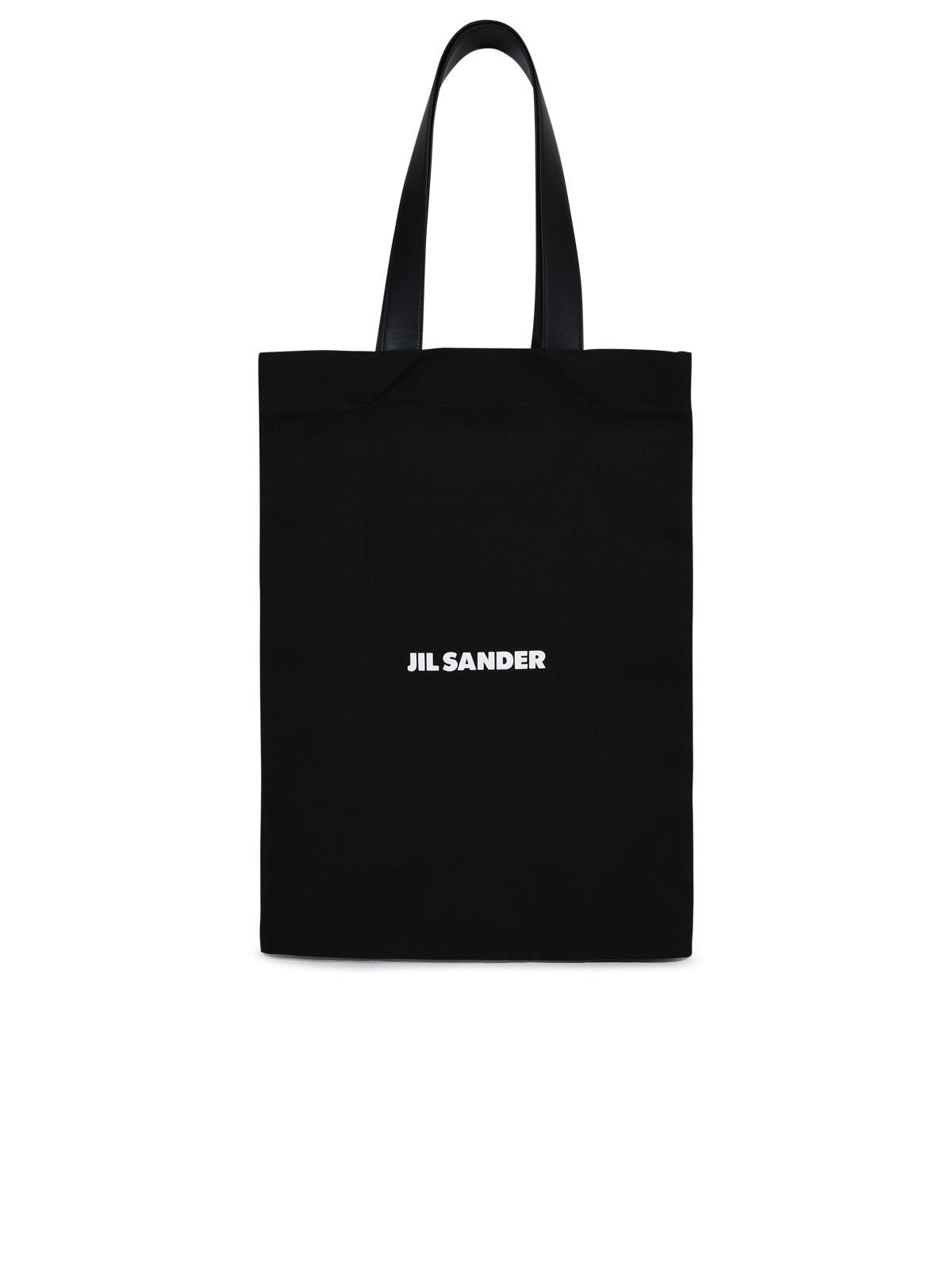 Jil Sander Black Canvas Shopping Bag Man