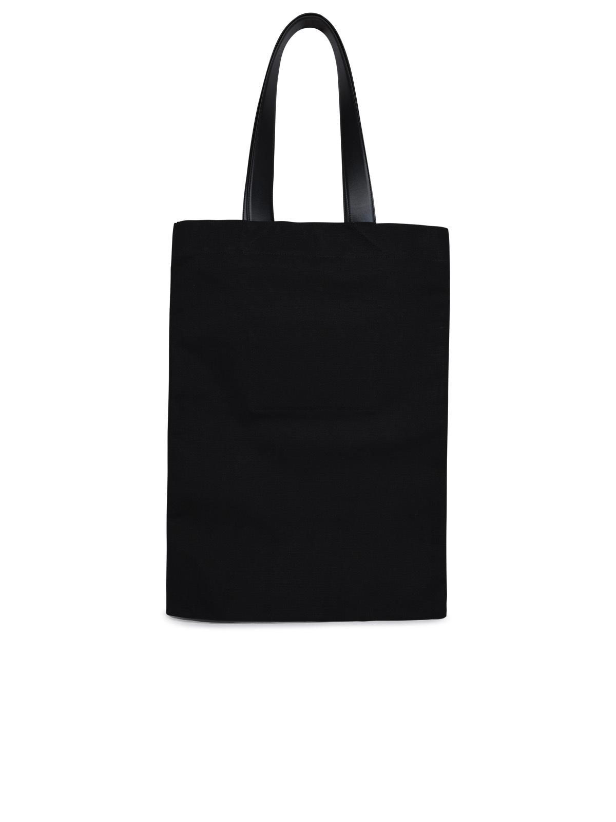 Jil Sander Black Canvas Shopping Bag Man