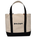 Palm Angels Ivory Cotton Tote Bag Woman