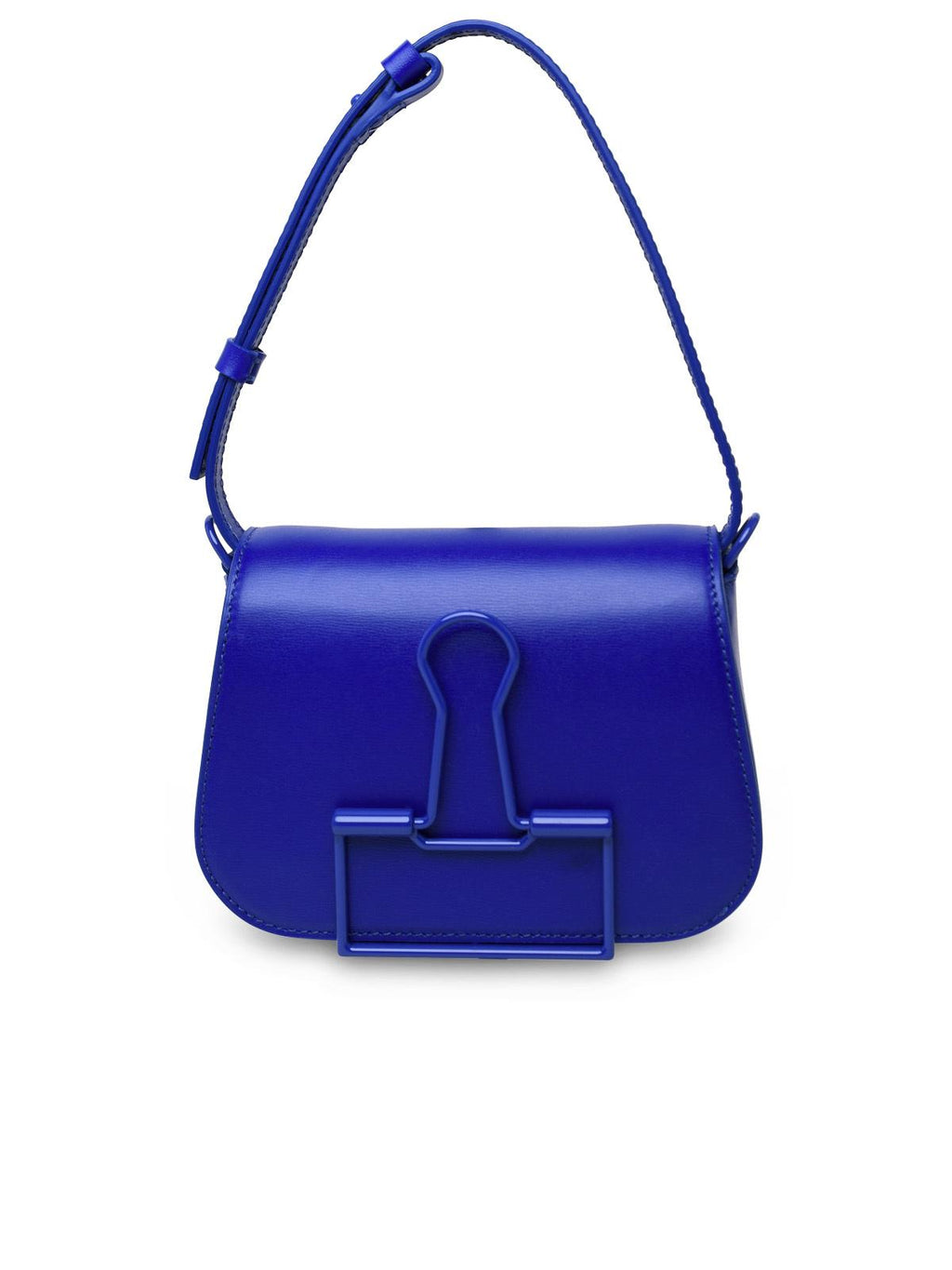 Off-White Blue Leather 'Skeleton Binder' Bag Woman