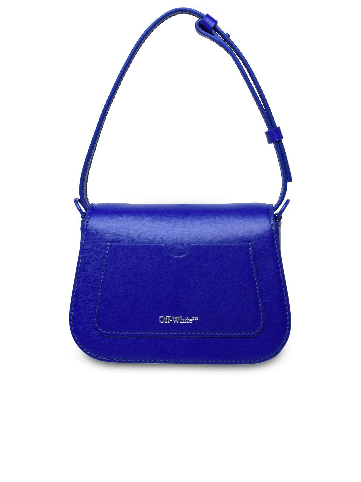 Off-White Blue Leather 'Skeleton Binder' Bag Woman
