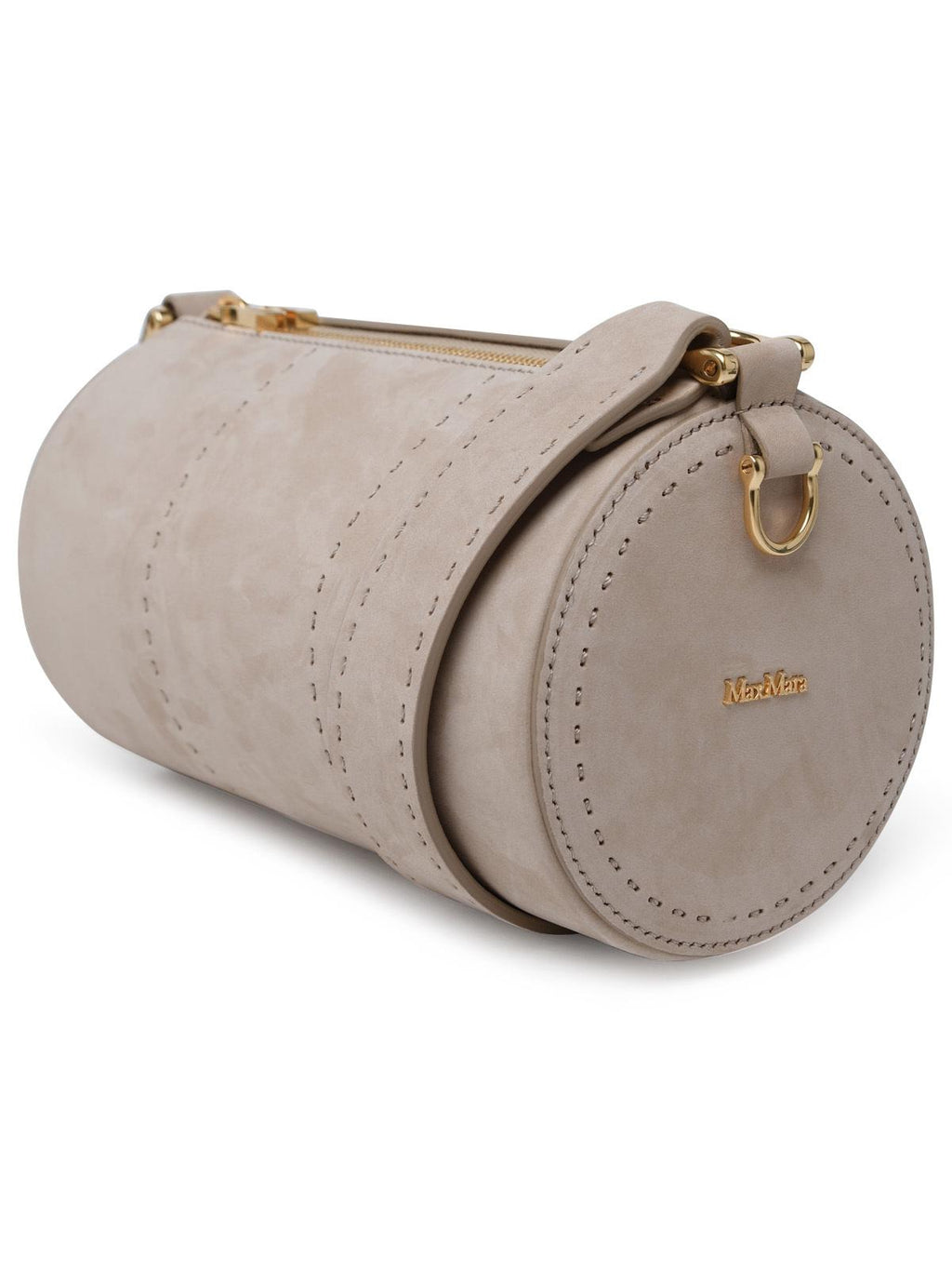 Max Mara Small 'Nabukrolls' Bag In Sand Nubuck Woman