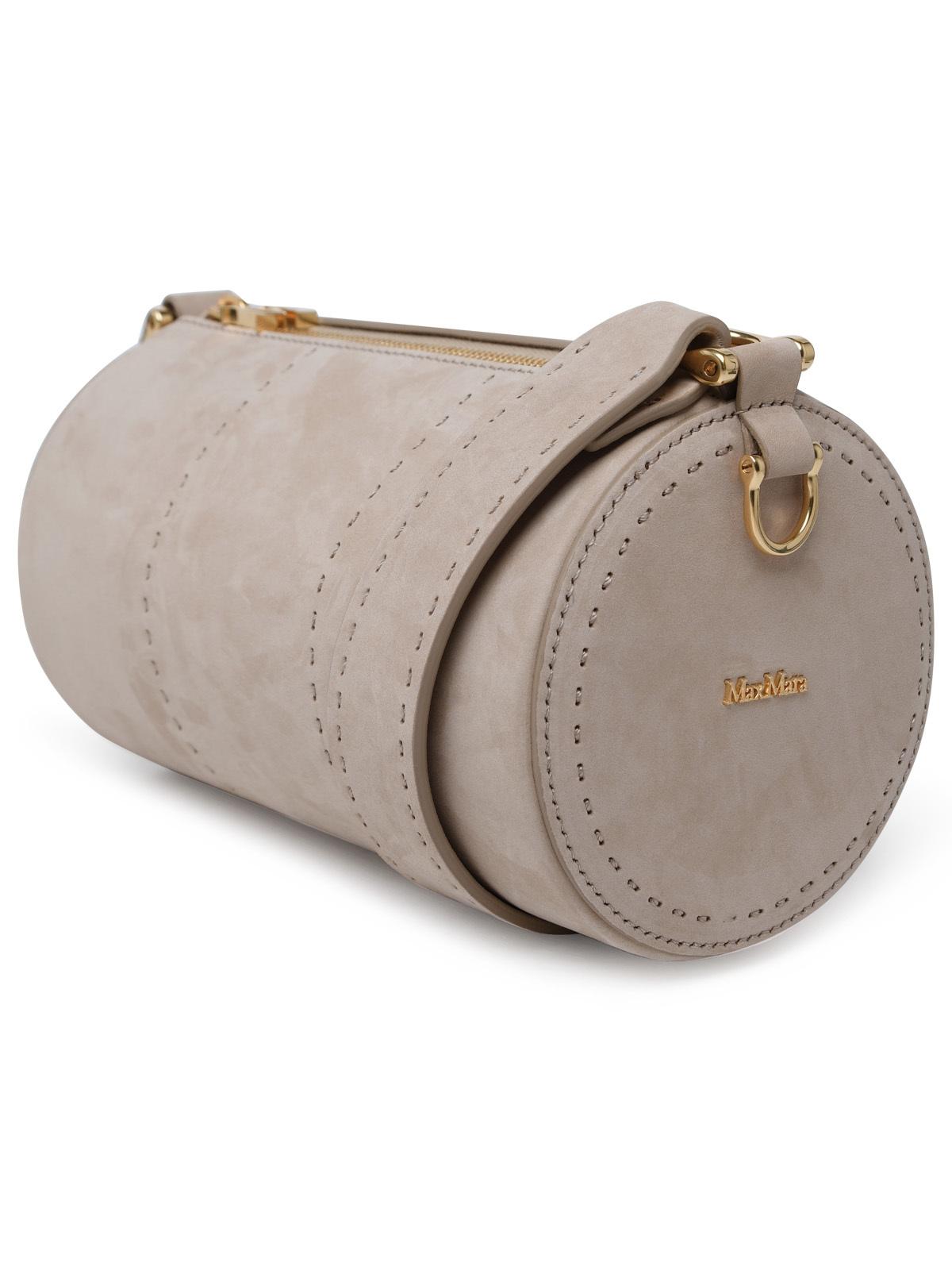 Max Mara Small 'Nabukrolls' Bag In Sand Nubuck Woman