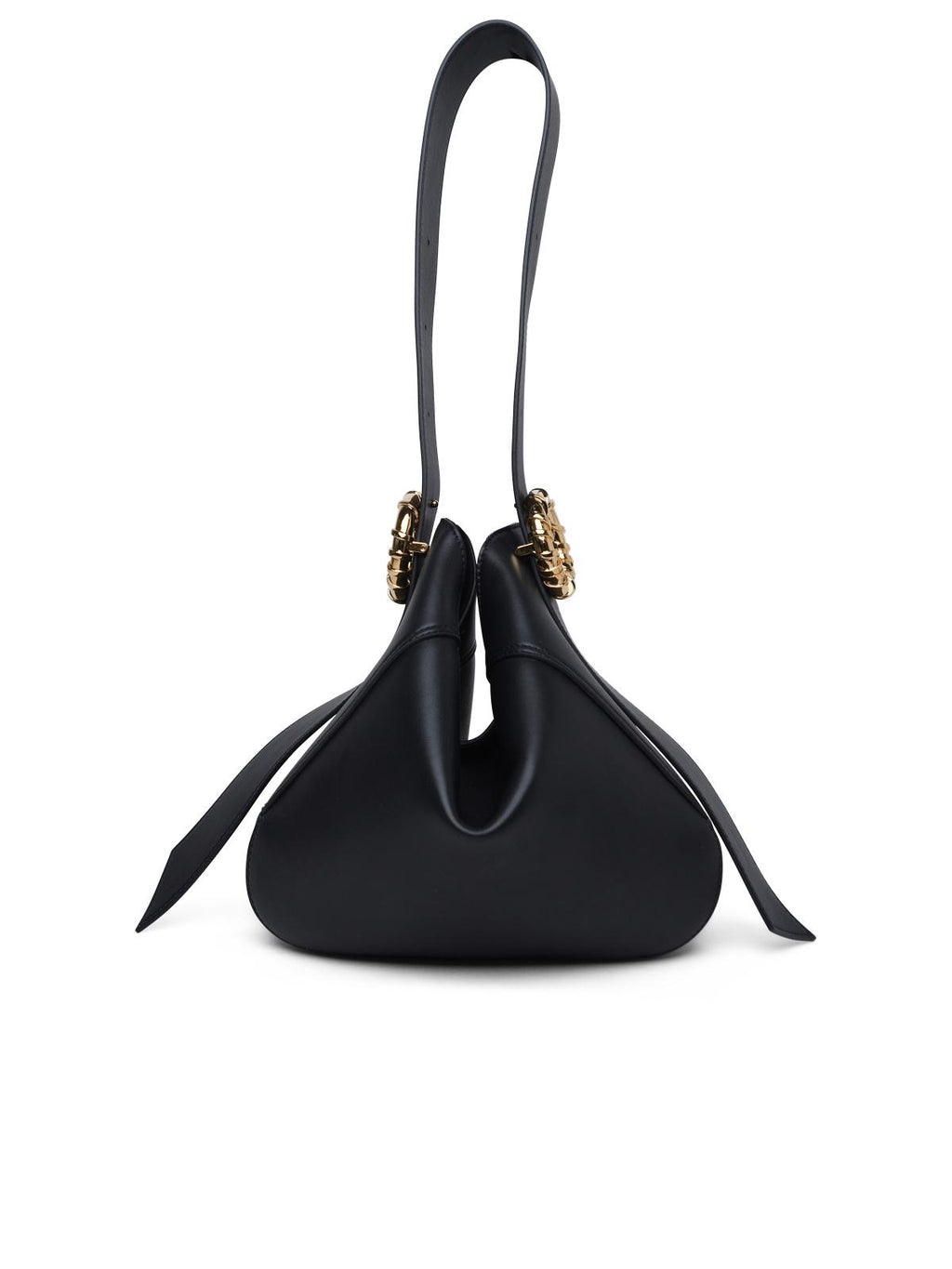 Lanvin 'MÃƒÆ’Ã‚Â©lodie' Black Leather Hobo Bag Woman