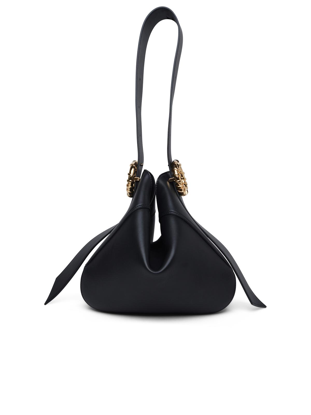 Lanvin 'MÃƒÆ’Ã‚Â©lodie' Black Leather Hobo Bag Woman