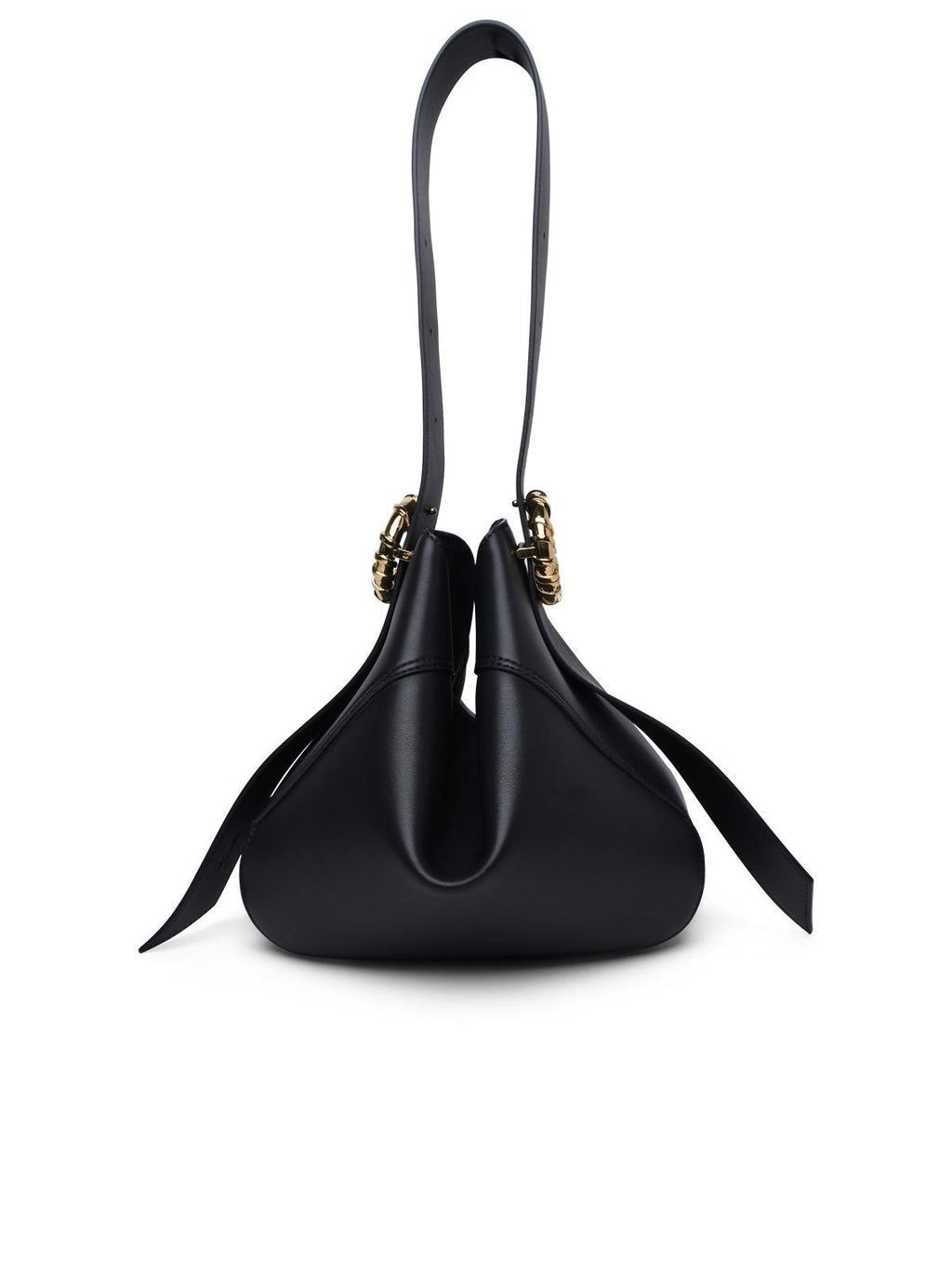 Lanvin 'MÃƒÆ’Ã‚Â©lodie' Black Leather Hobo Bag Woman