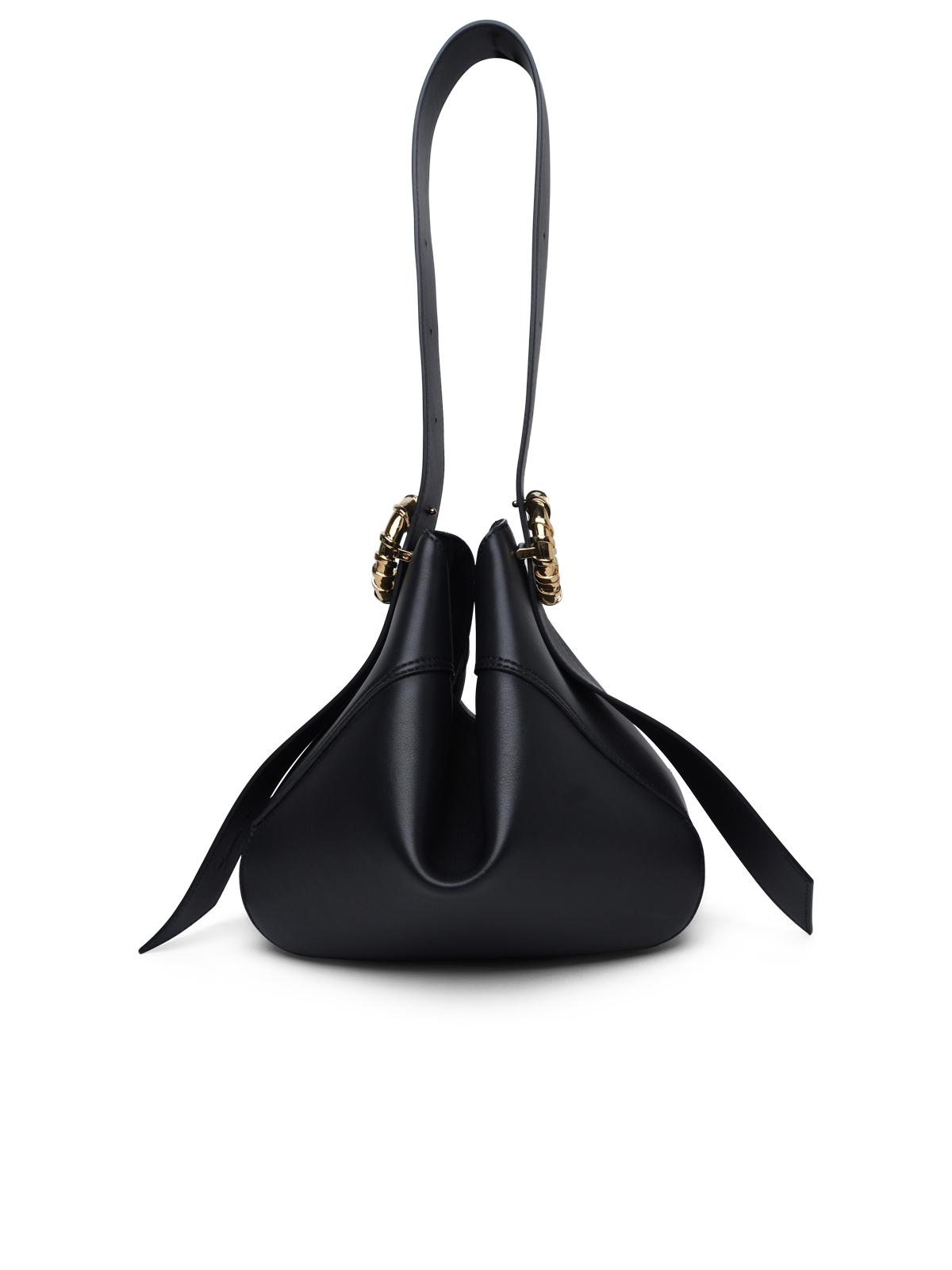 Lanvin 'MÃƒÆ’Ã‚Â©lodie' Black Leather Hobo Bag Woman