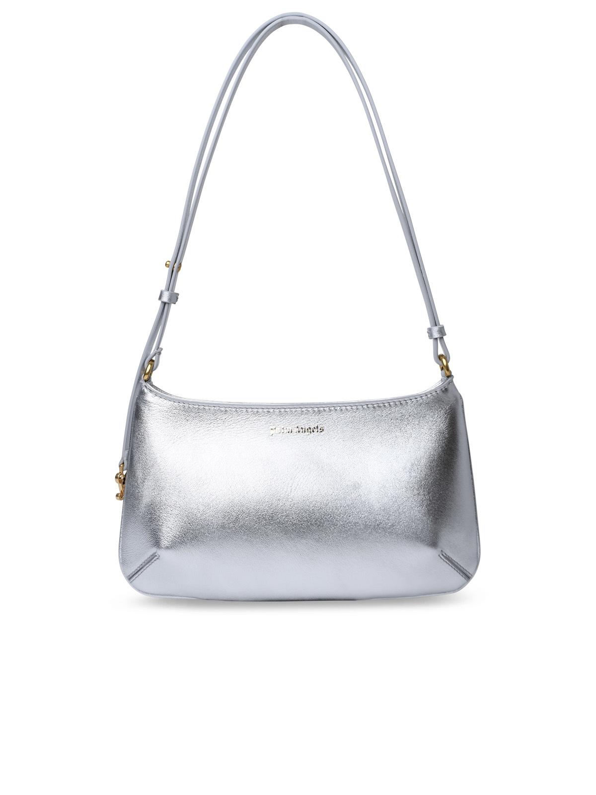Palm Angels 'Giorgina' Silver Leather Bag Woman