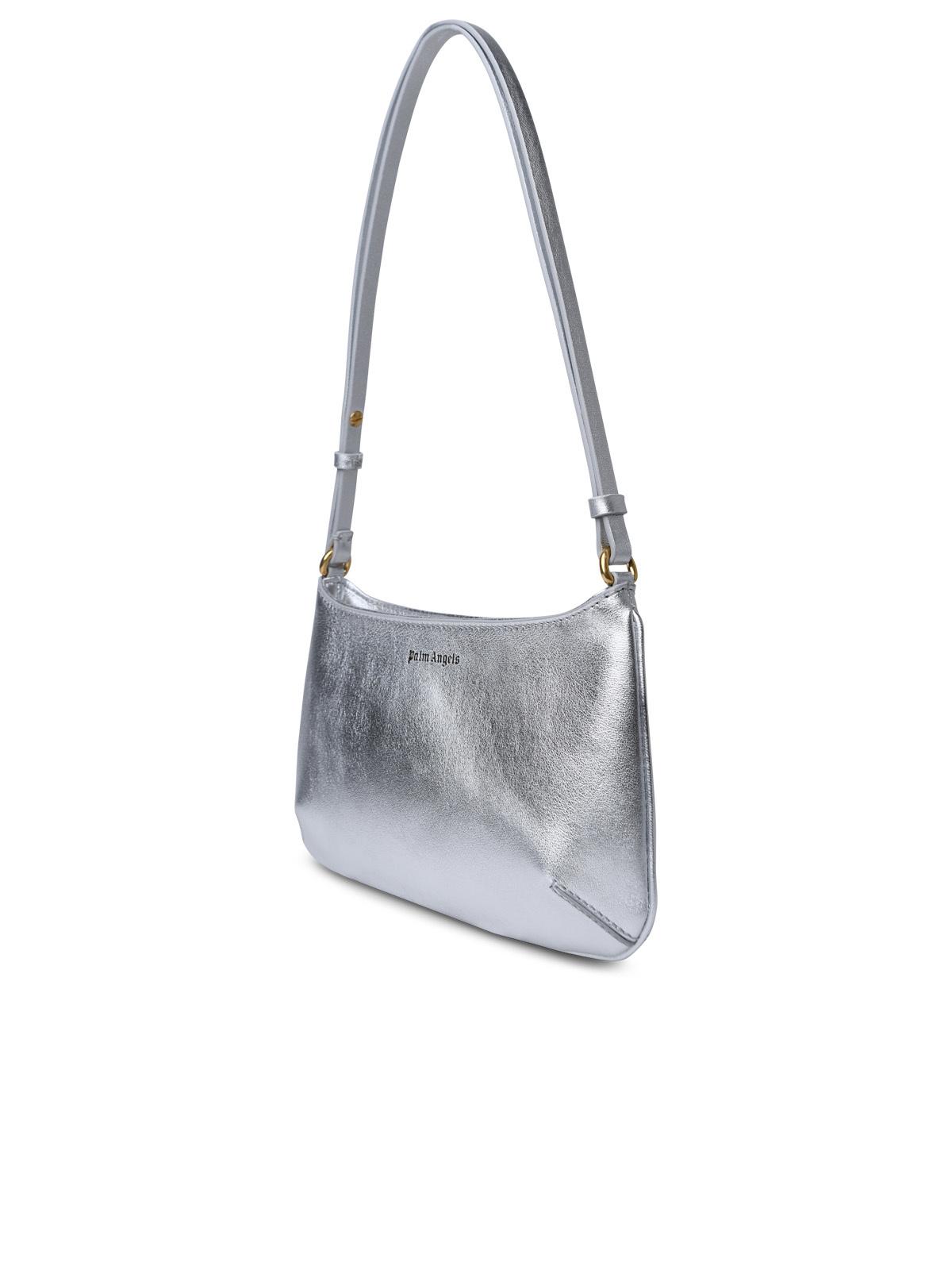 Palm Angels 'Giorgina' Silver Leather Bag Woman